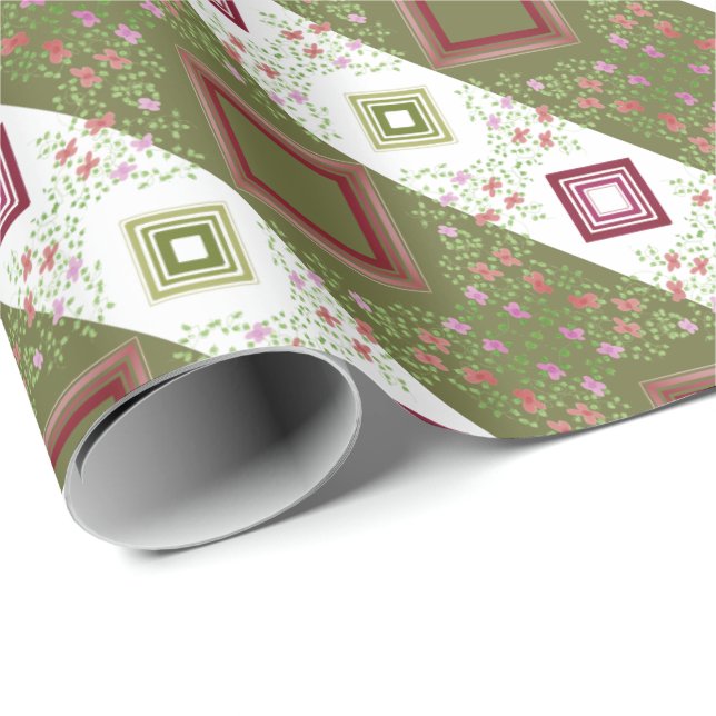 Mini-Blommigt i fokus Presentpapper (Rullad Hörn)