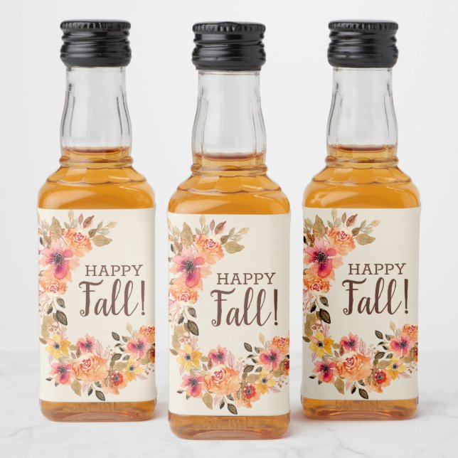 Mini-Blommigten för höstfällan i Lycklig Spritflaskor Etikett (Flaskor)