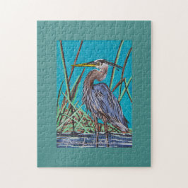 Mini Blue Heron Puzzle Pussel