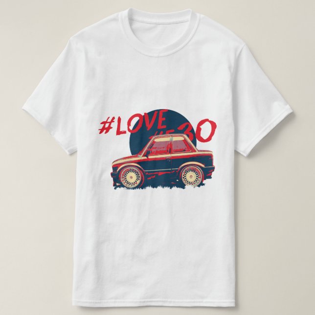 Mini- BMW E30 T-shirt (Design framsida)