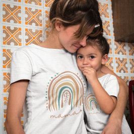 Mini Boho Rainbow och Pastel Design Baby T-Shirt