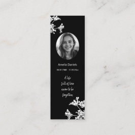 Mini-bokmärkekort för vit Wildblomma Mini Visitkort