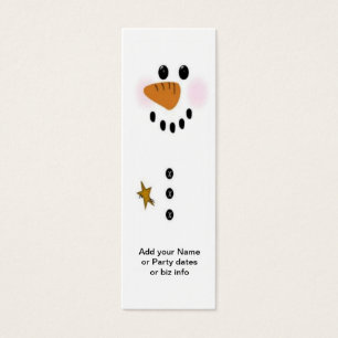 Mini Bookmark för Julfest till julafton Litet Visitkort