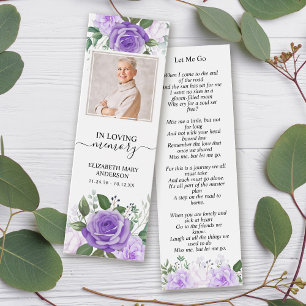 Mini Bookmark för Lila av Blommigt för vanliga min Litet Visitkort