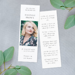Mini Bookmark-kort för Elegant för vanliga minnesm Visitkort