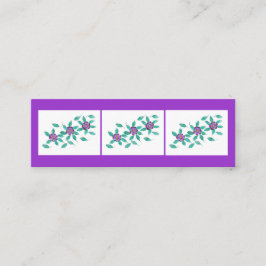 Mini Bookmark-kort, Lila Primrose Flowers Mini Mini Visitkort