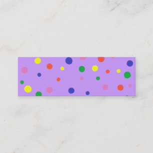 Mini Bookmark-kort med färgat polka dots Visitkort