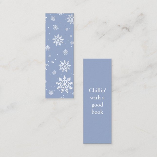 Mini Bookmark-Telefonkortet för vinterchillintid (Fram/baksida)