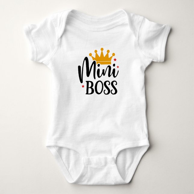 Mini Boss Baby Bodysuits T Shirt (Framsida)