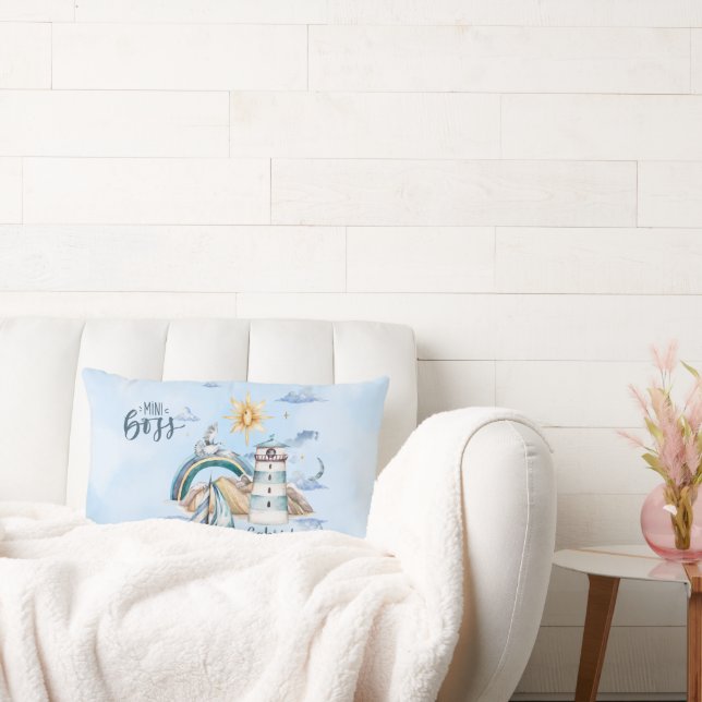 Mini Boss Fartyg i Havet Anpassningsbart Lumbarkudde (Soffa)