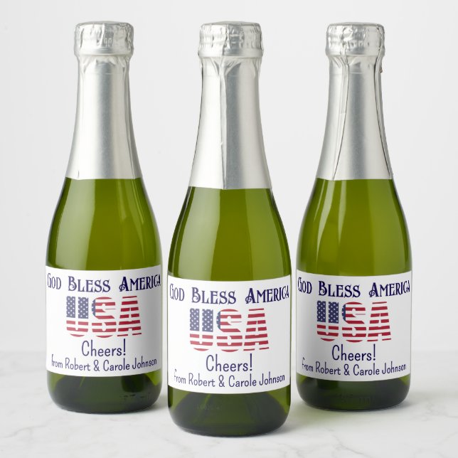 Mini Bottles USA Flag 4th of July Red White Blue (Flaskor)