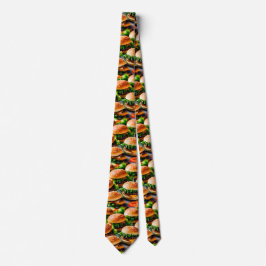 Mini Burger Neck Tie - Food Älskare Tie Slips