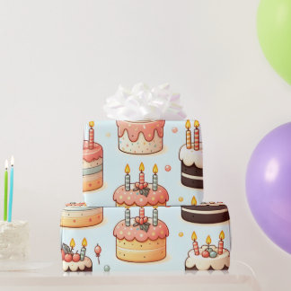 Mini Cake and Candle Wrapping Papper 30x15 Presentpapper