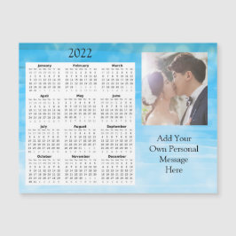 Mini Calendar 2022 Bröllop Photo 2022 Magnetisk Inbjudningskort
