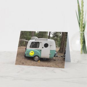 MINI CAMPINGVAGN FÖDELSEDAGSKORT KORT