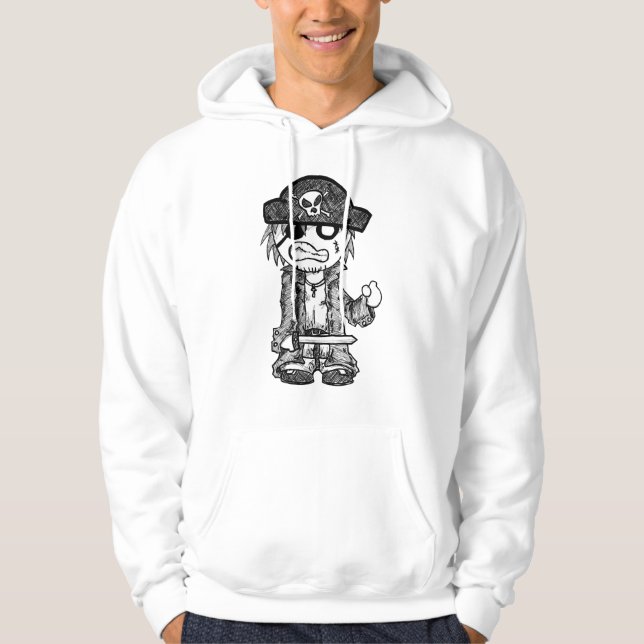 Mini Capitán pirata Hoodie (Framsida)