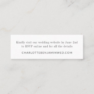 Mini Card-Elegant - vit OSA-Online-webbplats Visitkort