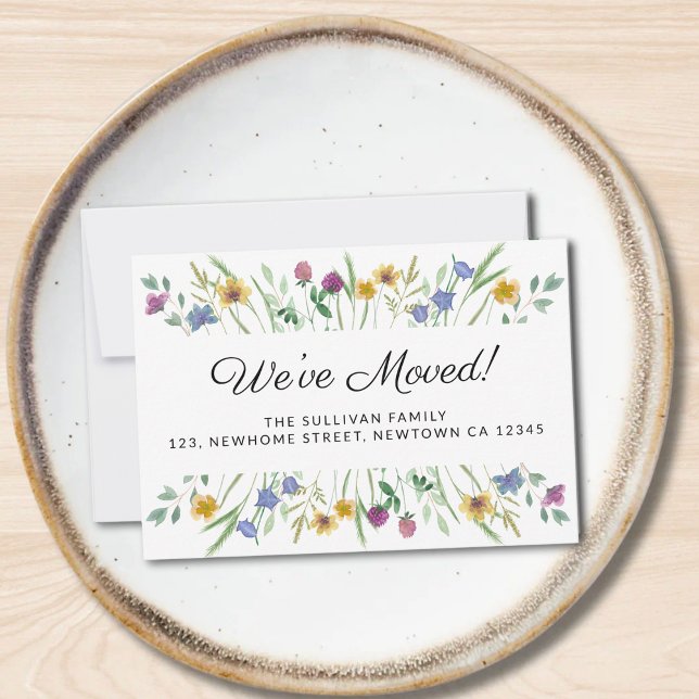 Mini Card för meddelande om Flytta av vi har flytt (Skapare uppladdad)