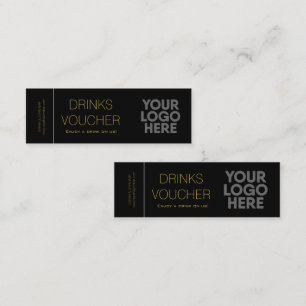 Mini Card-Logotypen Black Guld i för företagskunde Visitkort