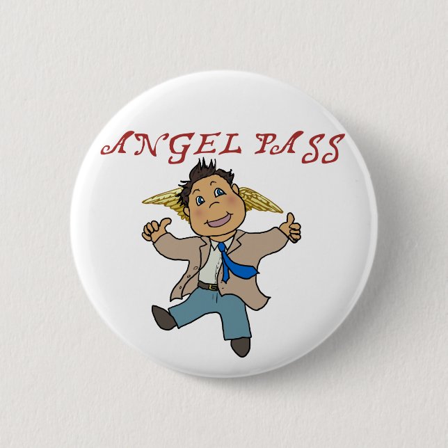 Mini- Castiel ängel Knapp (Framsida)