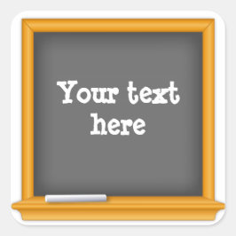 Mini Chalkboard Classroom Fyrkantigt Klistermärke
