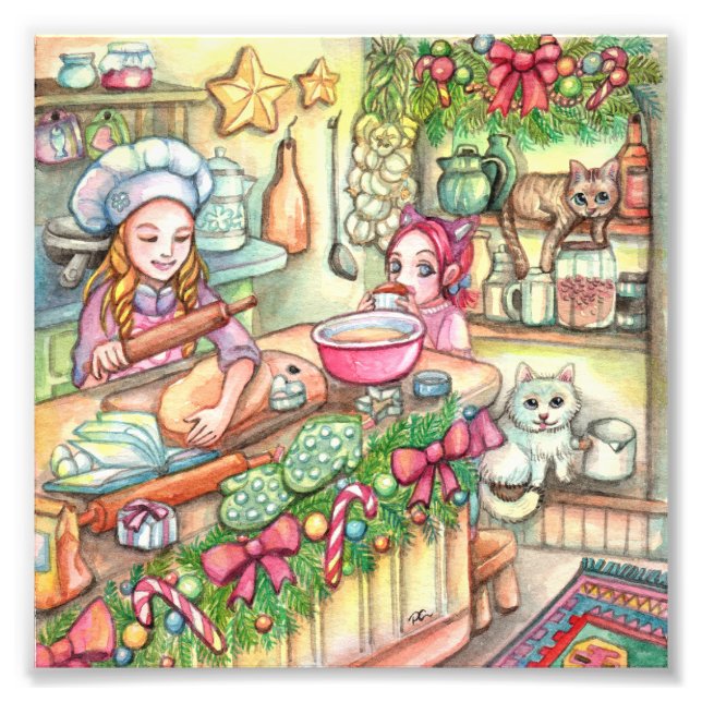 Mini Chef i köket Fototryck (Framsidan)