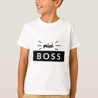 Mini- chefbarns koordinerande typografi t shirt