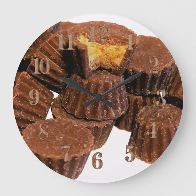Mini Chocolate and Peanut Butter Treats Wall Clock Stor Klocka (Framsida)