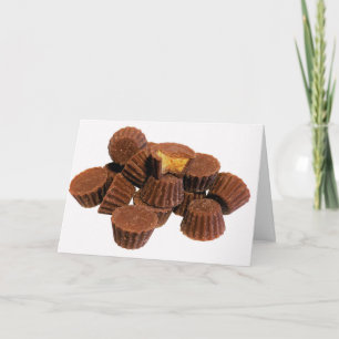 Mini Chocolate + Peanut Butter TreCard med text Kort