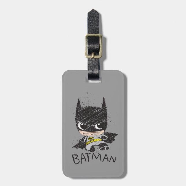 Mini Classic Batman Sketch Bagagebricka (Vertikal Framsida)