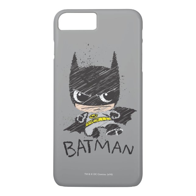 Mini Classic Batman Sketch Case-Mate iPhone Skal (Baksida)