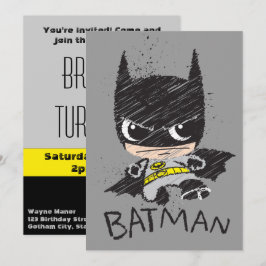 Mini Classic Batman Sketch Inbjudningar