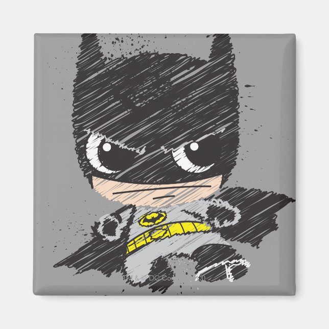 Mini Classic Batman Sketch Magnet (Framsidan)