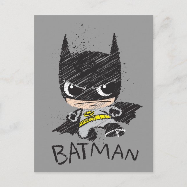 Mini Classic Batman Sketch Vykort (Framsida)