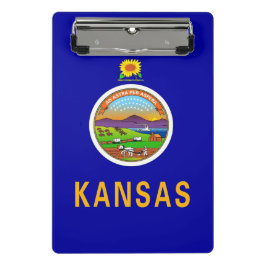 Mini Clipboard with flagga of Kansas State, USA