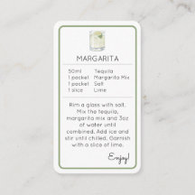 Mini Cocktail Kit Förmån Receptkort Margarita