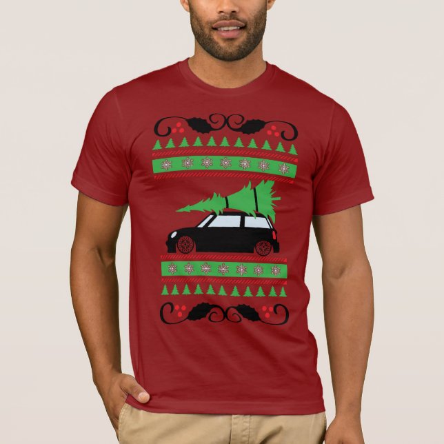 Mini Cooper jul Tee Shirt (Framsida)