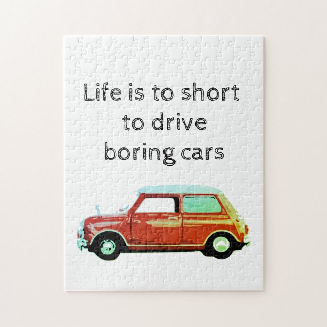 Mini cooper rot Puzzle Pussel (Vertikal)