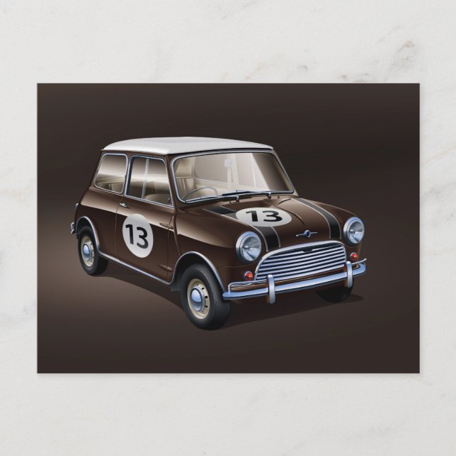 Mini Cooper S Brown Vykort (Framsida)