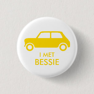 Mini Cooper Trading Pin - Gult på White Knapp