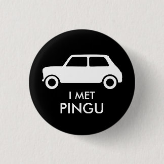 Mini Cooper Trading Pin - White on Black Knapp