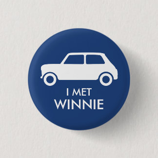 Mini Cooper Trading Pin - White on Blue Knapp