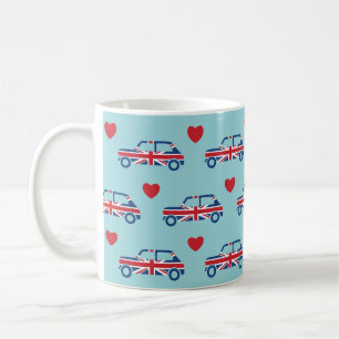 Mini- Cooperhjärtor - brittisk facklig jackbilmug Kaffemugg