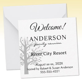 Mini Custom Family Reunion Welcome Gift Bag Anteckningskort