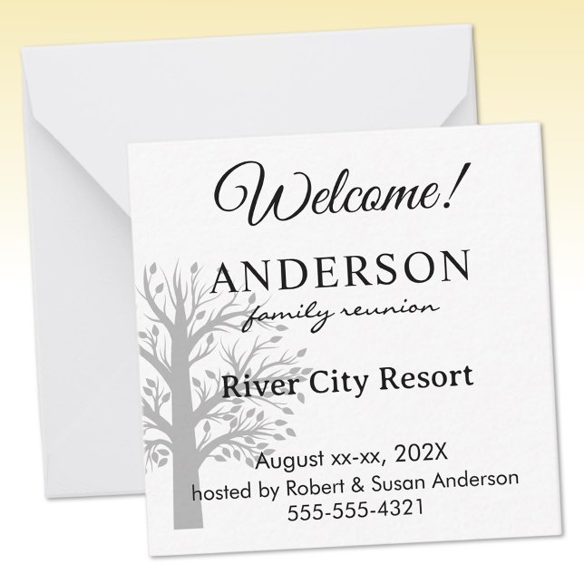 Mini Custom Family Reunion Welcome Gift Bag Anteckningskort (Skapare uppladdad)
