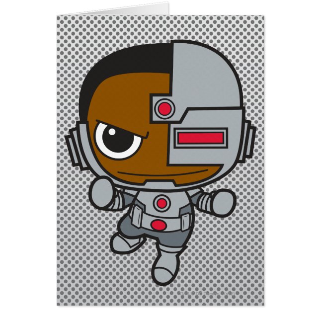 Mini Cyborg Hälsningskort (Framsidan)