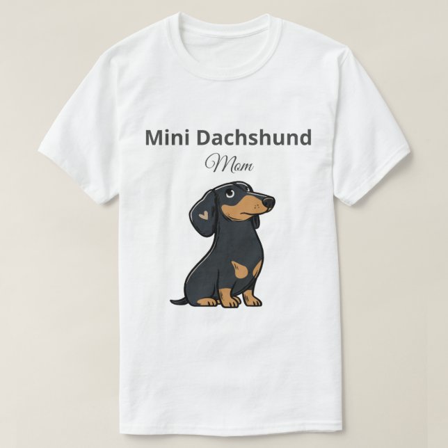 Mini Dachshund Mamma Tröja Söt Doxie Present (Design framsida)