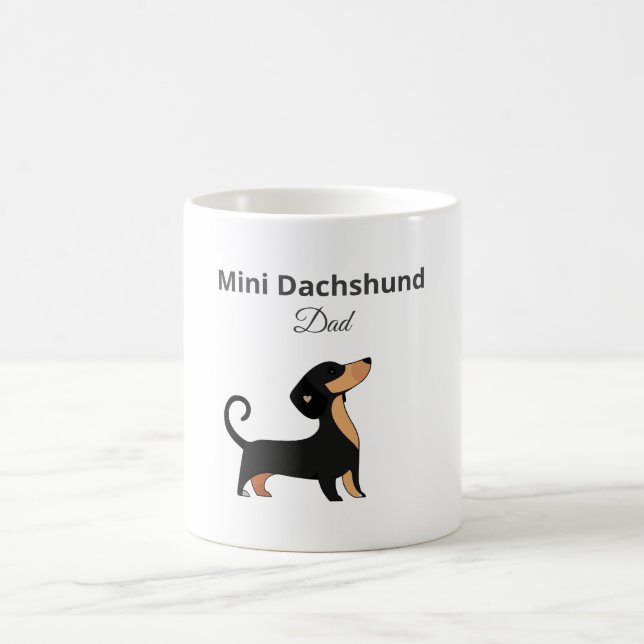 Mini Dachshund Pappa Mugg Gåva för Hundpappa (Center)