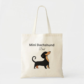 Mini Dachshund Pappa Mugg Gåva till Hundpappa Tygkasse