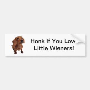 Mini Dachshund "Små Wienerkorv" Bildstöd Bildekal